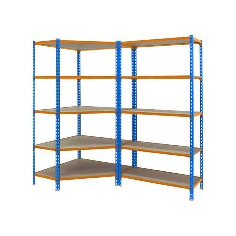 Simonrack Maderclick 5-500 scaffale ad angolo blu arancione