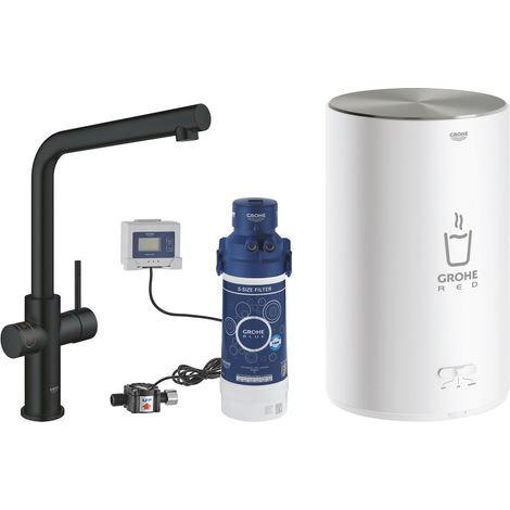 Grohe Red Duo Monomando de fregadero y Calentador Tamaño M Black, 30327KS1 (1/4)