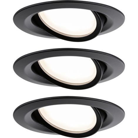 Paulmann 93082 Set Nova Plus LED-Einbauleuchte LED 6 W Schwarz (1/3)