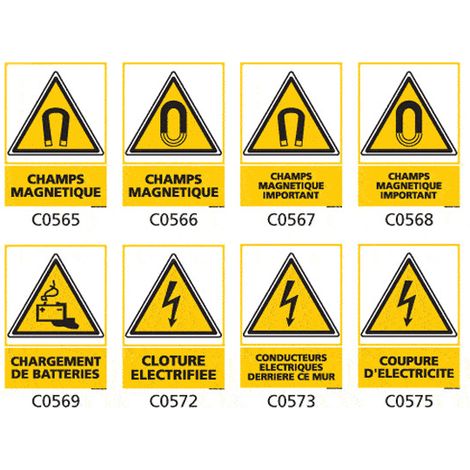 Signalisation danger électrique - C0584 - 75 x 105 mm (1/2)