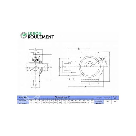 Palier fonte UKT212+H2312