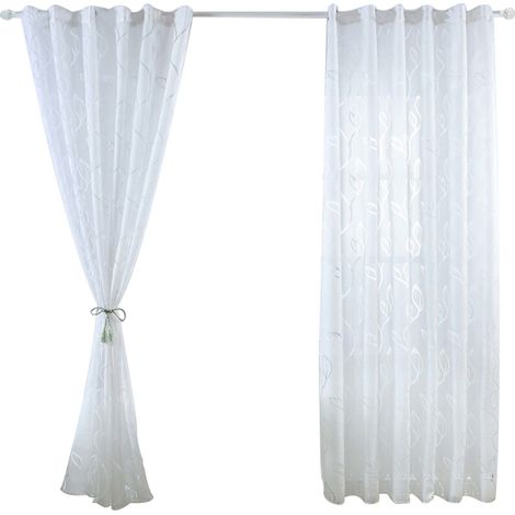 rideau semi-occultant pour porte-fenêtre coulissante de salon (79 cm) (1/5)