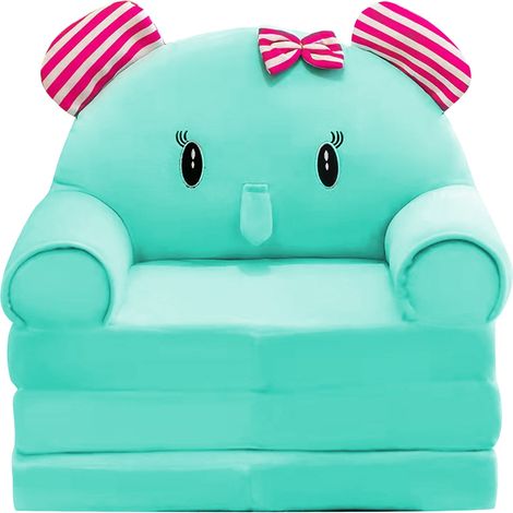 Allauve – Canapé convertible 2 en 1 pliable pour enfants – Dimensions 120 cm – Tissu velours doux – Design cartoon mignon – Ultra-léger 450 g (1/5)