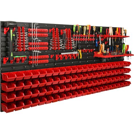 Tablero de herramientas para taller 172x78 cm + 88 bandejas (1/5)