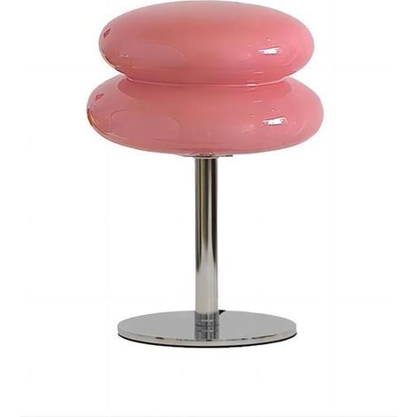 Bauhaus Style Dimmable en verre rose Macaron lampe de table USB, design italien moderne, mobilier robuste et élégant