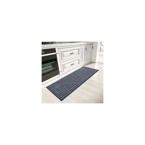 Tapis de cuisine,Tapis de cuisine 50 x 150 cm, tapis de cuisine lavable antidérapant, tapis de cuisine avec patins en caoutchouc, tapis de cuisine pour hall, cuisine, entrée, hall (gris) (1/4)