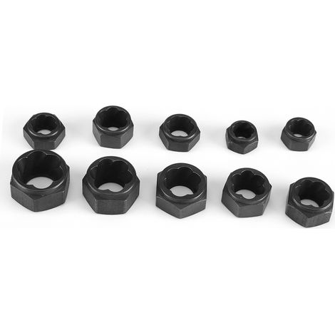 10 Pièces Extracteur de Boulons et Écrous Endommagés - Kit d'Outils de Démontage et de Réparation de Filetage (1/5)