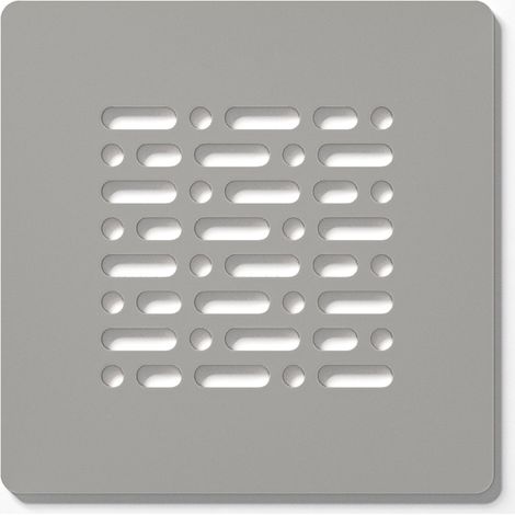 ZEZA Grade grille de receveur de douche - 13x13cm - Perla (gris clair)