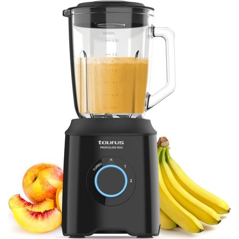 Blender électrique 1500 W – 1,5 L Verre Noir