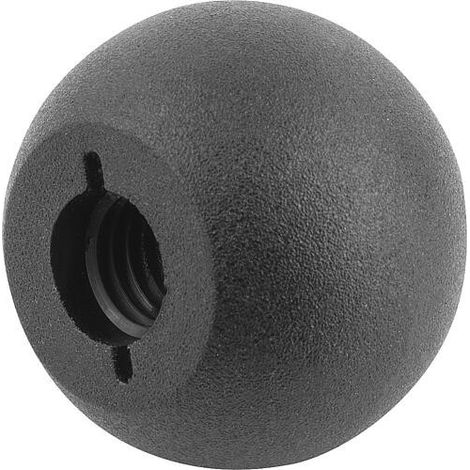 Poignee spherique avec filetage plastique Filetagefemelle