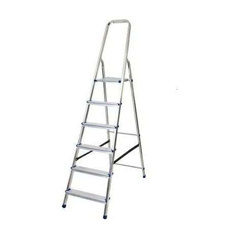 Escalera libre awtools aluminio 191 cm plataforma 25 x 26 cm (1/2)