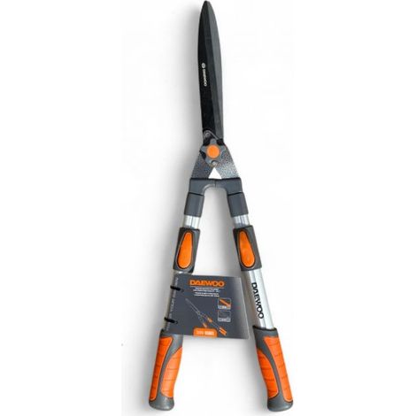 Daewoo – Cisaille à haies télescopique légère 6 mm – Lames en acier S50C – Revêtement Teflon pour coupe nette – Ergonomique 2,7 kg