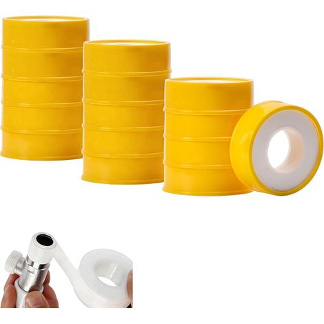 Ruban étanchéité PTFE plomberie lot 15 Rouleaux 15mm x 12m Bande Joints tuyaux Chauffage Douche Baignoire température Anti Fuite Blanc Usage Domestique (1/5)