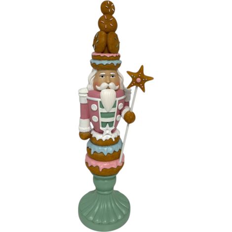 Dekofigur Nußknacker mit Stern 58 x 17,5 x 16,5 bunt Weihnachtscharaktere