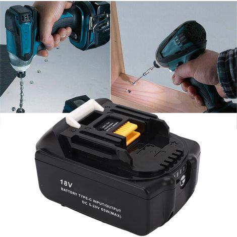 Batteries Makita 18V (BL1830, BL1840, BL1850, BL1860) avec Type-C 3.0Ah. (1/5)