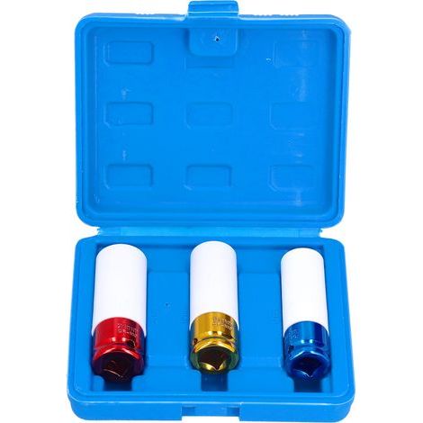 Kit de protection de roue à entraînement profond, 3 pièces, douille d'écrou de cosse 1/2 pouces, Impact métallique, paroi fine (1/5)