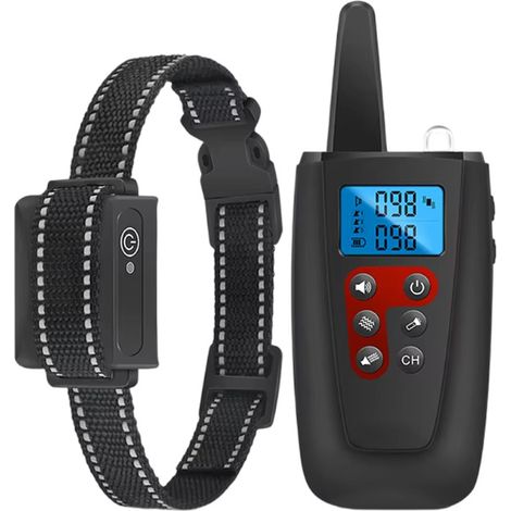 Collier d'éducation anti-aboiement rechargeable — Fonctions : son, vibration et correction électrostatique (1/4)