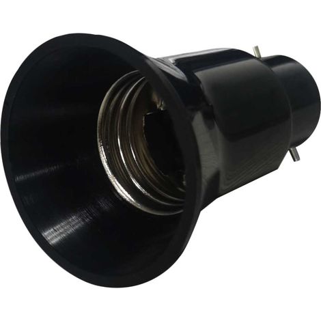 Dencon B22 to E27 Adaptor Black