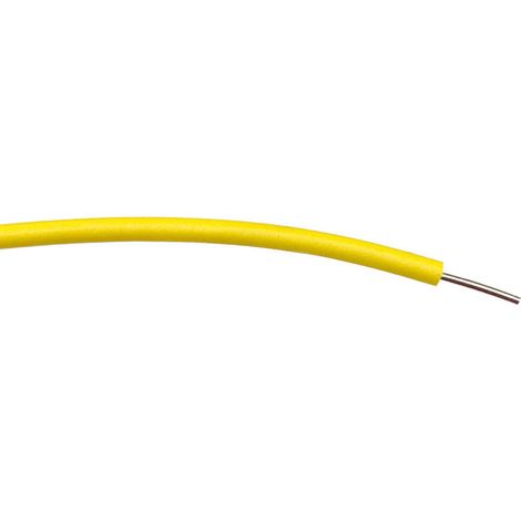 Fil électrique RS PRO BS4808 0,26 mm² 23 AWG, 1 kV c.a., PVC Jaune, 100m ( Prix pour Bobine de 100 )