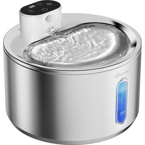 Fontaine à Eau pour Chat Batterie de 5000 mAh, 135fl-oz/4L Fontaine à Eau pour Fontaine pour Chat Fonctions de réduction du Bruit et de détection, pour Chats et Chiens (1/5)
