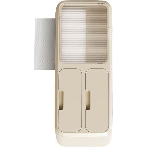 Bohrfreie Aufbewahrungsbox für Toilettenpapier, wasserdicht, Wandmontage, beige (1/5)
