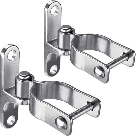 Lot de 2 charnières de portail à montage mural Charnière de portail à maillons de chaîne de 7,5 cm pour portail de ferme, charnière de porte en acier inoxydable 304, charnière de plaque (1/5)