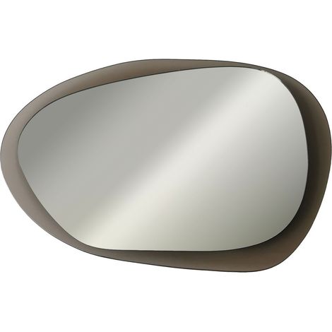 Specchio Curti, Forma Ovale, Tipologia a Parete, Colore Struttura Trasparente, 75x55h cm Marrone Bronzo