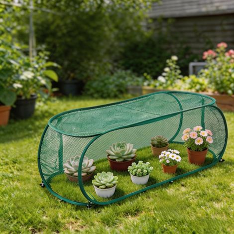 Filiyano-Moustiquaire pliable vert foncé pour plantes : filet de protection portable en forme d'arche pour plantes grasses et légumes de balcon (1/5)