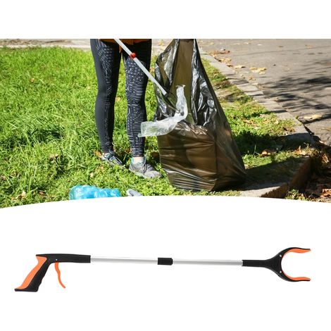 Leichter, faltbarer Abfallgreifer, geeignet für ältere Menschen, faltbar und drehbar, orange. (1/5)