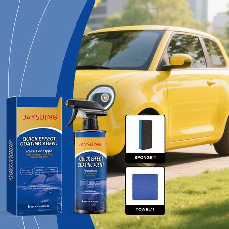 Auto-Keramikversiegelungsset: Reinigt, hellt auf, poliert und pflegt Fahrzeugoberflächen mühelos – 474 ml1 + Schwamm1 + Tuch1 -- DE (1/5)