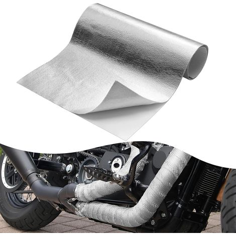 Barrière Thermique Aluminisée 30 x 200 cm, Feuille Aluminisée Isolant Thermique Enver Adhésif Reflecteur de Chaleur Isolation en Fibre de Verre Thermique en Feuille pour Tuyauterie (1/5)