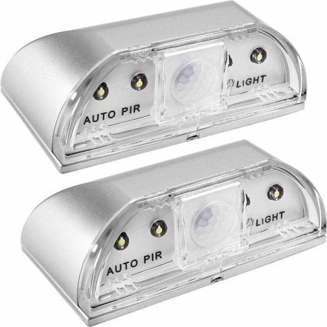 Türschloss-Nachtlichter, 2er-Pack PIR-Infrarot-LED-Türschloss-Nachtlichter, automatischer Bewegungsmelder - Crezuo