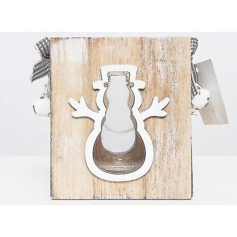 Décorations de Noël, bougeoirs de Noël créatifs, pare-brise portable en bois pour Noël (1/2)