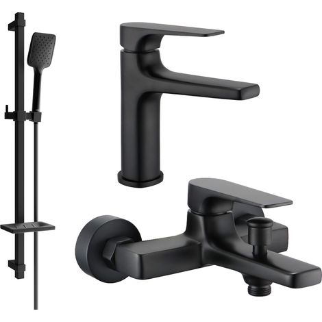 Mexen Lynx DQ62 Badewannenset, Schwarz - 745903DQ62-70 (1/4)