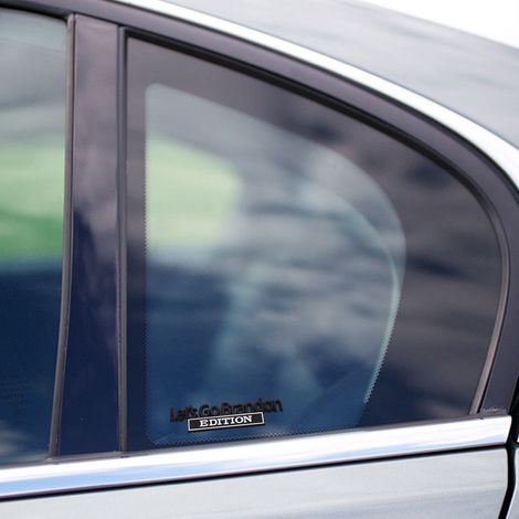 Lot de 2 autocollants latéraux arrière « Let's Go Brandon » pour voiture, en métal, accessoires de décoration et de style automobile (1/3)