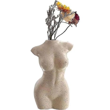 Vase Corps Féminin Décor Bohème Salle de Bain Fleurs Séchées Statue Femme Art Murale Maison (1/5)