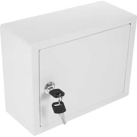 Boîte de rangement murale verrouillable pour lait, 21,70 x 17,50 x 9,50 cm, plastique blanc, 1 unité, édition 0428 (1/5)