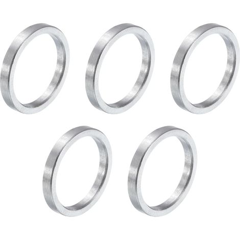 5Pcs Entretoise 12 mm d'Alésage x 15 mm OD x 2 mm de Longueur  en Acier Inoxydable, Entretoise Métallique Ronde, Finition Lisse, pour Vis Boulons et Tiges de 12 mm ID (1/5)