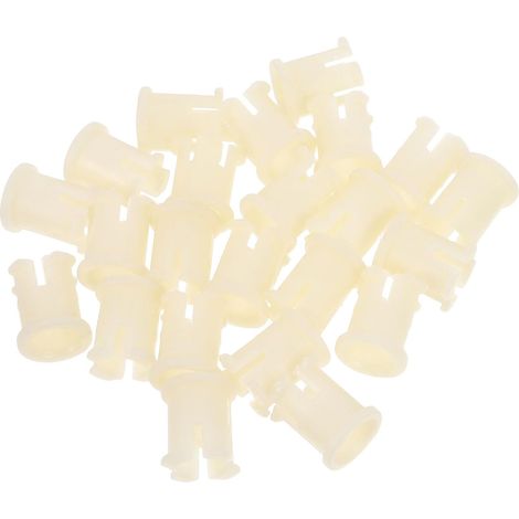 30 Pièces Douilles de Chaise en Plastique Blanches, Manchons de Roulettes Résistants à L'usure, Installation Facile pour Pieds de Chaises de Bureau et Canapés, Usage Bureau (1/5)