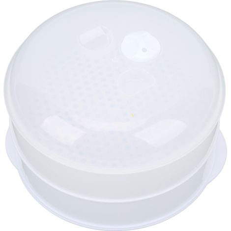 Vapeur micro-ondes à couvercle transparent résistant à la déformation, avec poignée et double étage pour cuisine. (1/5)
