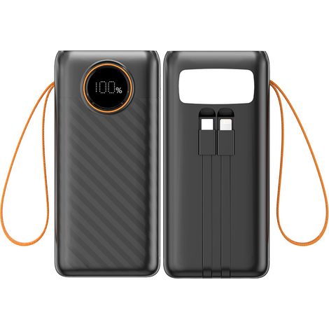 Batterie Externe 60000mAh HGANUS 22.5W PD Charge Rapide Power Bank Compacte USB-C avec Écran LED et Lampe pour Voyage Campin