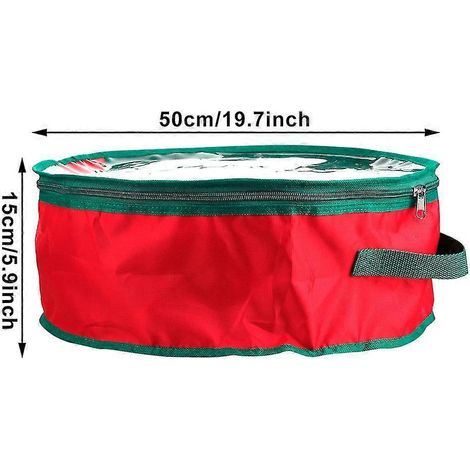 Sac de rangement pour couronne de Noël, boîte de rangement zippée pour couronne de Noël, organisateur pratique (1/3)