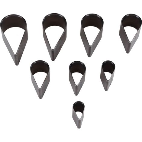 Lot de 8 emporte-pièce cuir forme goutte manuel outils bricolage acier alliage (1/5)