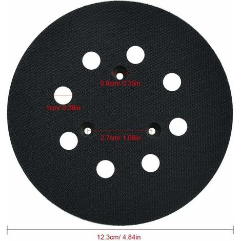 Plateau de Ponçage Makita 125mm Triomphe Disques de Ponçage à 8 Trous patin Ponceuse Makita 5 Pouces pour Makita BO 5010, 5030, 5031, 5041, DeWalt DW420, DW421, Porter Cable 390, 382, 343 (1/4)