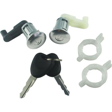 Kit cylindre de serrure de porte en alliage de zinc 7701468981 pour Re-naul Megane Scenic Clio Thalia 7701468982 (2 cylindres + 2 clés) (1/5)