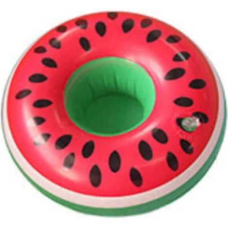 Lot de 3 porte-canettes verts en forme de pastèque pour piscine (1/5)
