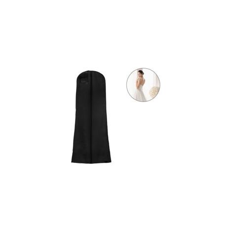 Respirant Sac Housse de protection pour Robes de mariée Robes de soirée, Costumes, Manteaux Anti-Poussière robe de Mariée Sac noir 180 cm (1/5)
