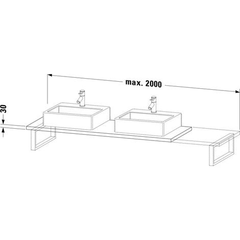 Duravit LC107C05555 Plan LC 8002000x550x30 oeuf marbré (1/2)