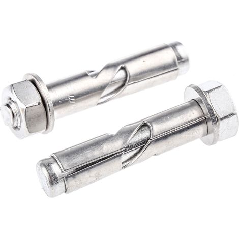 Kit de fixations RS PRO, en Acier Inoxydable, 12mm x 60mm ( Prix pour Paquet de 10 )
