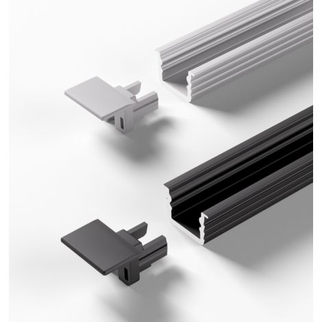Set de 2 embouts channelline i2 - Décor : Aluminium - HALEMEIER